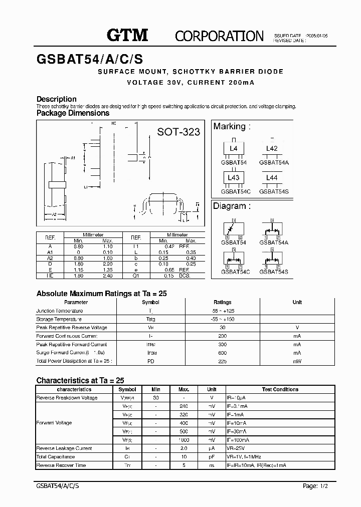 GSBAT54C_6256028.PDF Datasheet