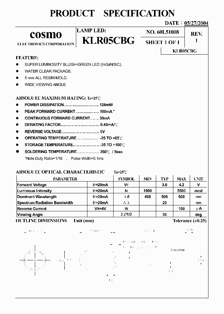 KLR05CBG_6258752.PDF Datasheet