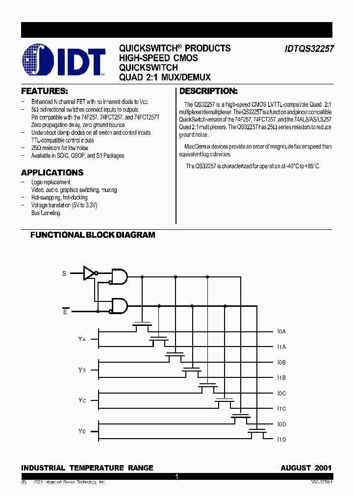 IDTQS32257SO_6259601.PDF Datasheet