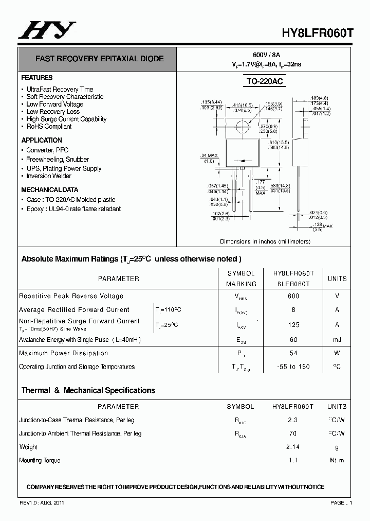HY8LFR060T_6262791.PDF Datasheet