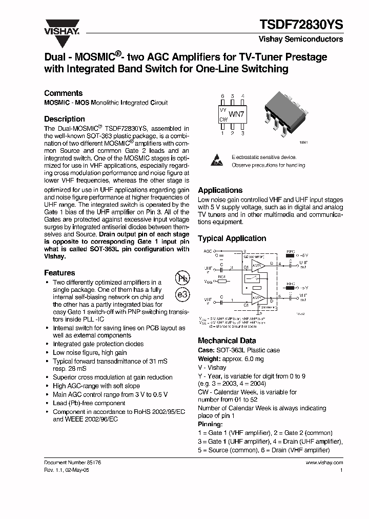 TSDF72830YS_6265707.PDF Datasheet