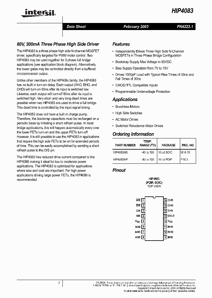 HIP4083APZ_6267101.PDF Datasheet