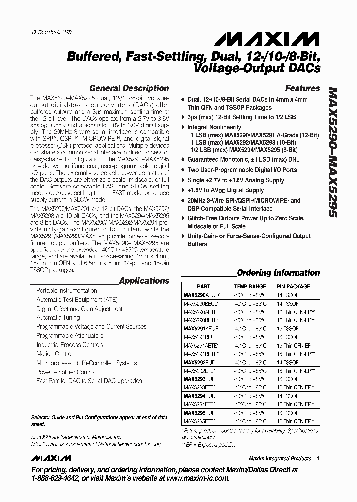 MAX5290AEUD_6267868.PDF Datasheet