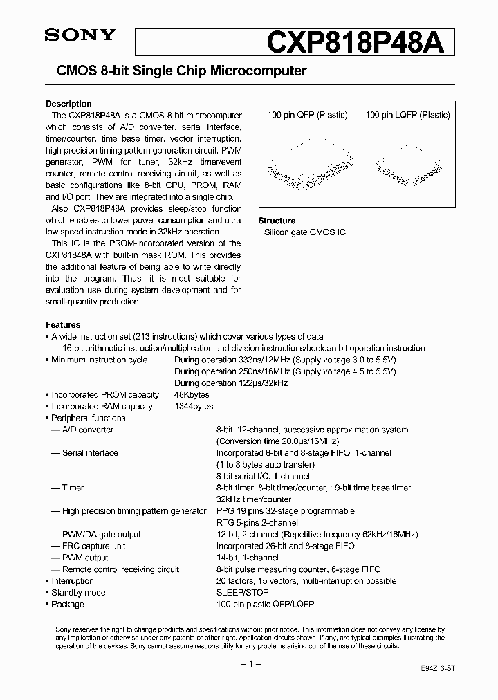 CXP818P48AQ_6263567.PDF Datasheet