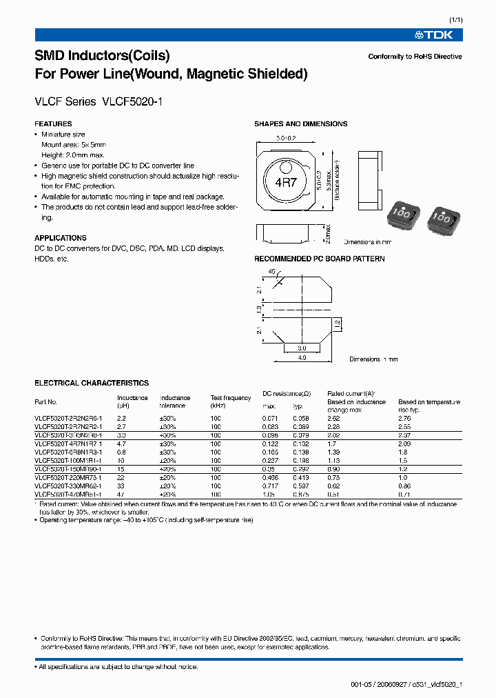 VLCF5020T-4R7N1R7-1_6268370.PDF Datasheet