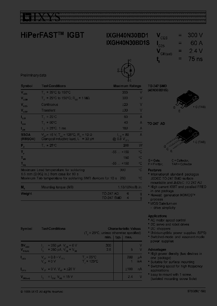 IXGH40N30BD1S_6268812.PDF Datasheet