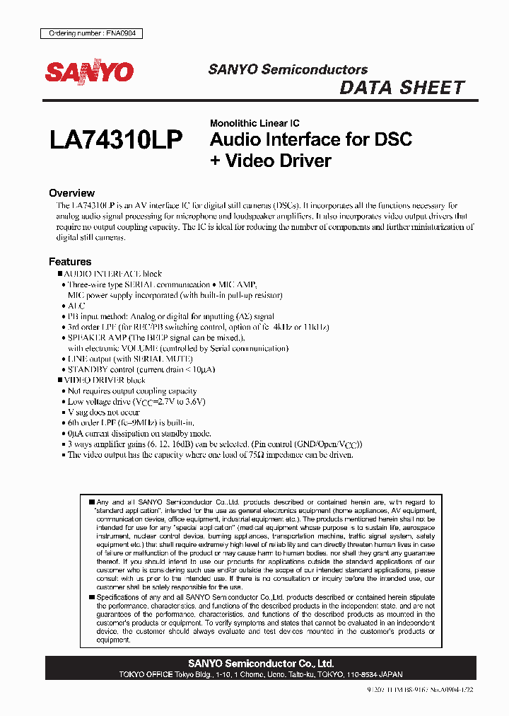 LA74310LP_6273955.PDF Datasheet