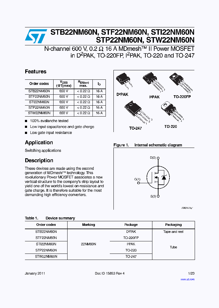 STB22NM60N_6283396.PDF Datasheet