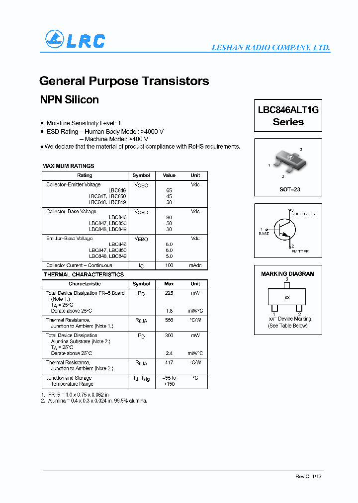 LBC850BLT3G_6290328.PDF Datasheet