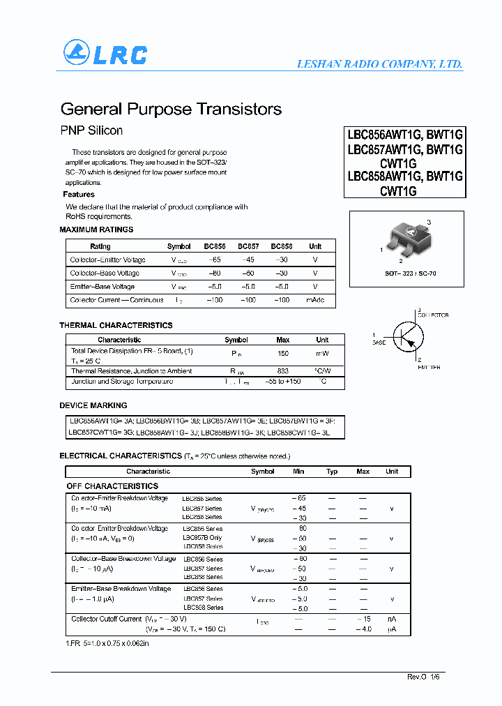 LBC856AWT3G_6290333.PDF Datasheet