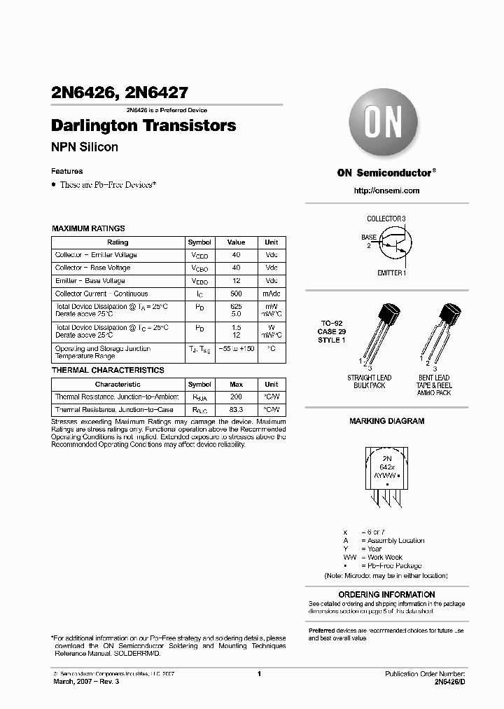 2N6426RLRAG_6293470.PDF Datasheet