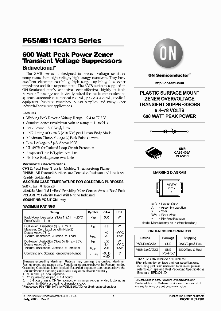 P6SMB47CAT3G_6306457.PDF Datasheet