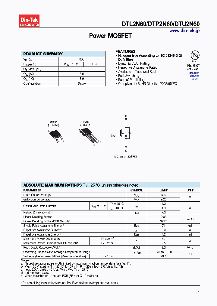 DTL2N60_6307422.PDF Datasheet