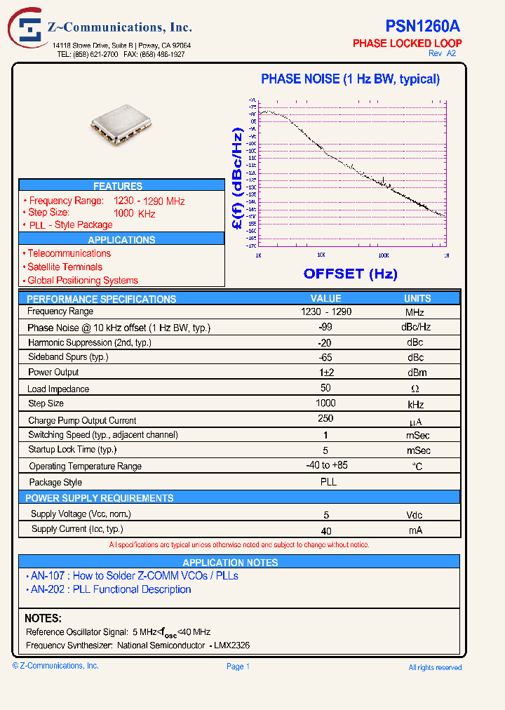PSN1260A10_6309515.PDF Datasheet