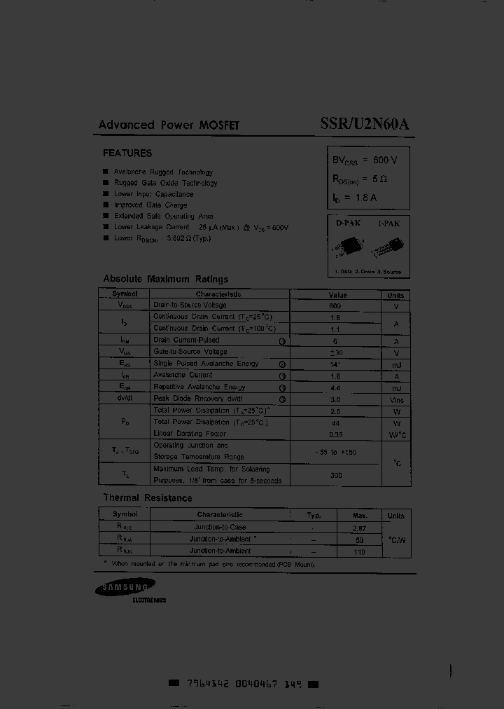 SSR2N60A_6311523.PDF Datasheet