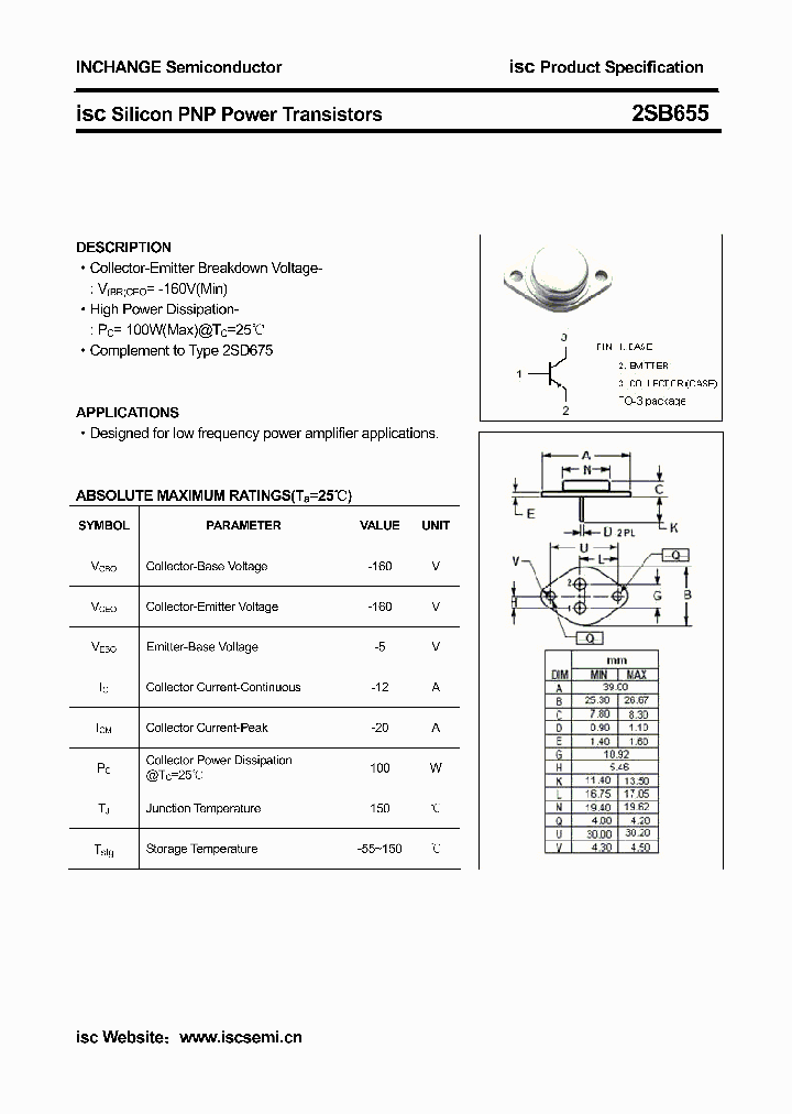 2SB655_6314291.PDF Datasheet