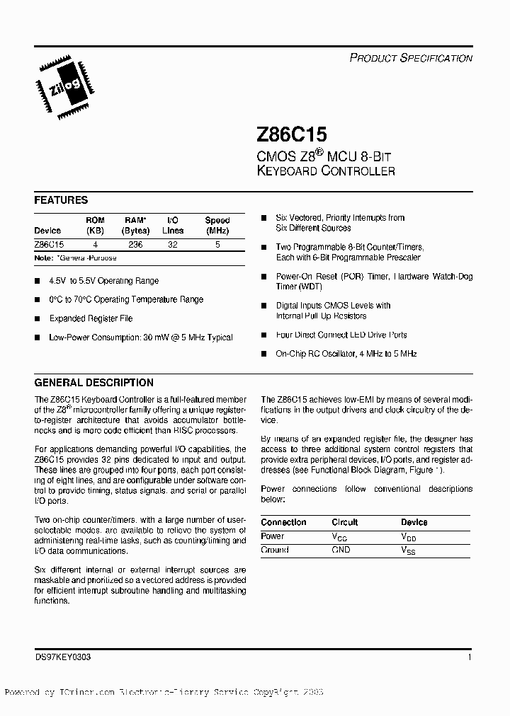 Z86C1505VSC_6312610.PDF Datasheet