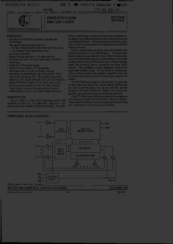 IDT71256L30E_6323182.PDF Datasheet
