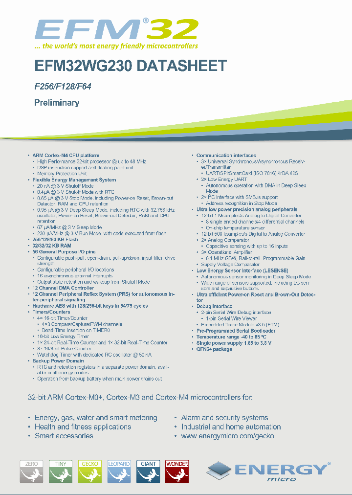 EFM32WG230_6325151.PDF Datasheet