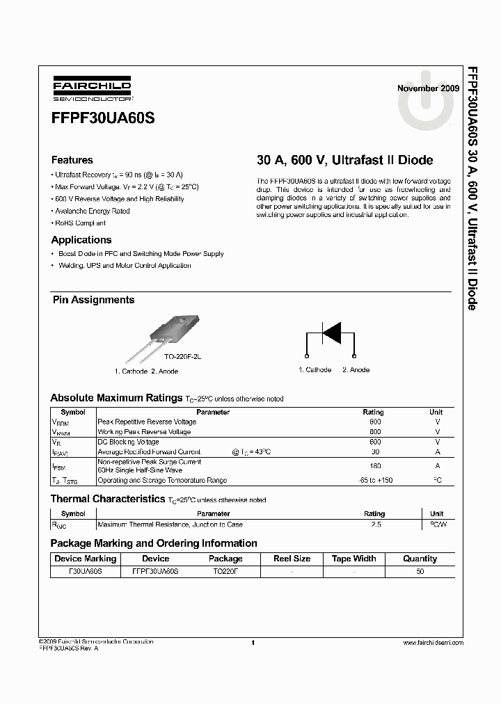 FFPF30UA60S_6325642.PDF Datasheet