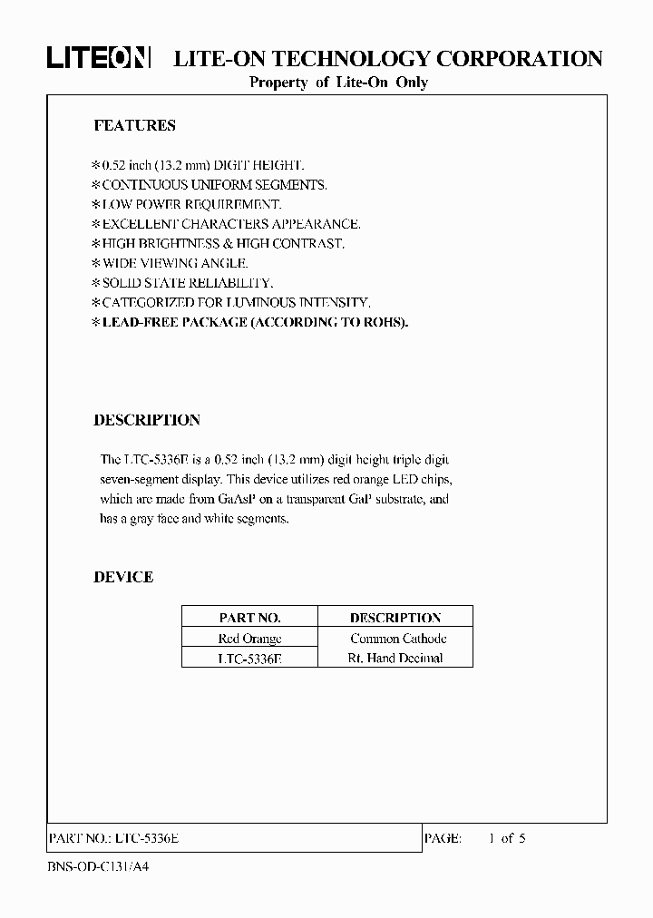 LTC-5336E_6327552.PDF Datasheet