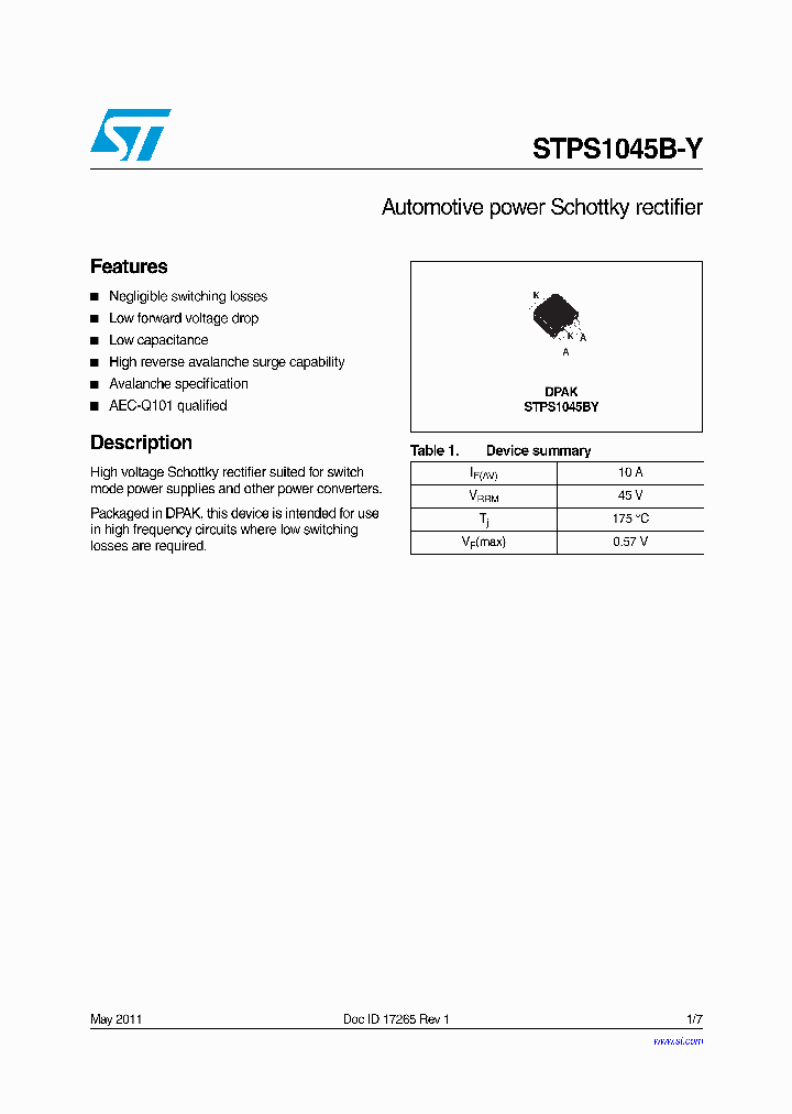 TPS1045B-Y_6336289.PDF Datasheet