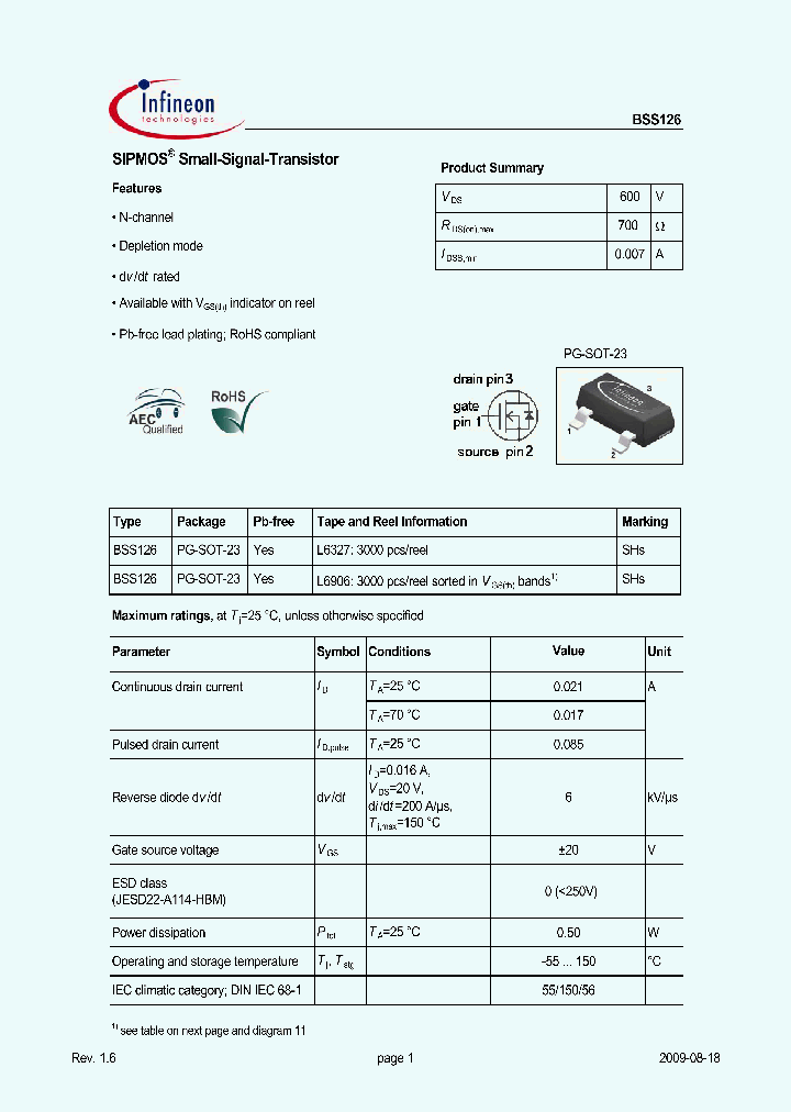 BSS126_6341264.PDF Datasheet