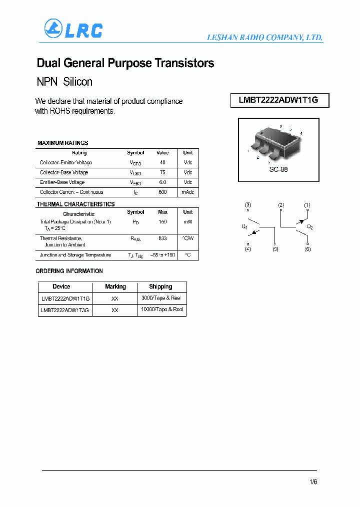 LMBT2222ADW1T1G_6344677.PDF Datasheet