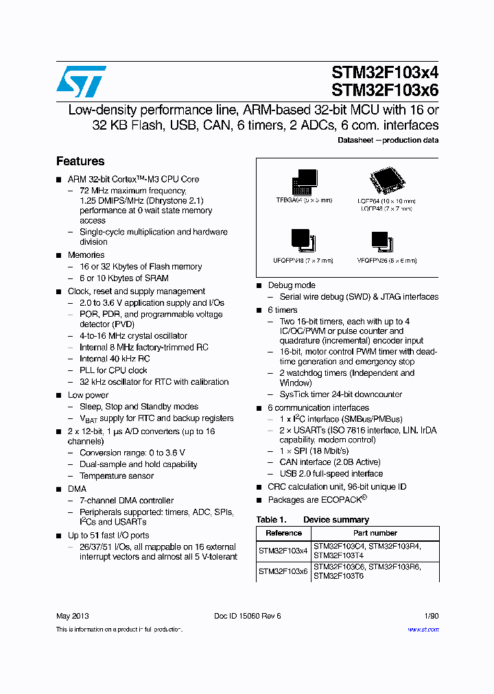 STM32F103R4_6345889.PDF Datasheet