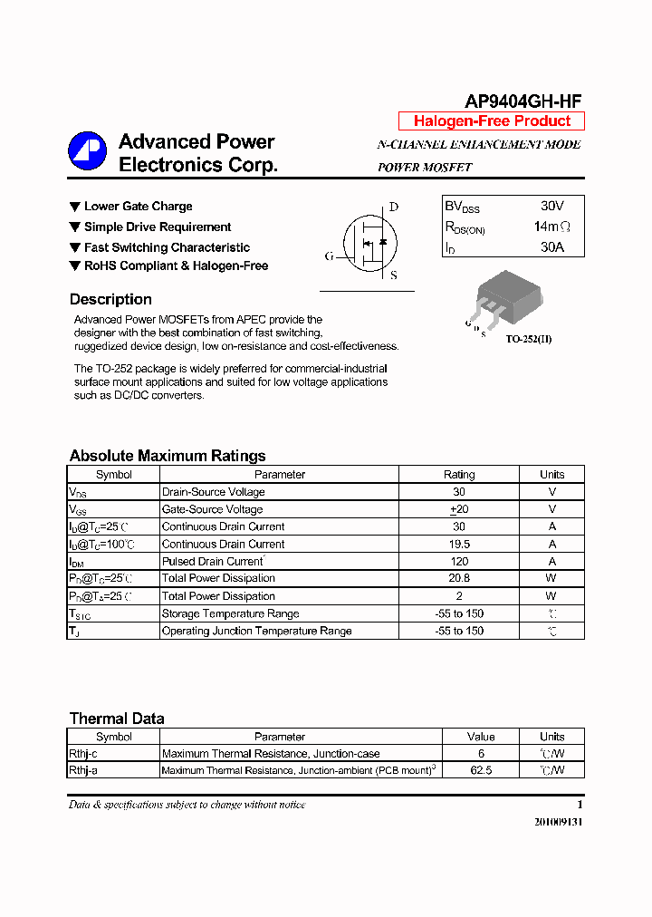 AP9404GH-HF_6346712.PDF Datasheet