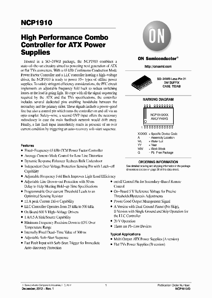 NCP1910_6353388.PDF Datasheet