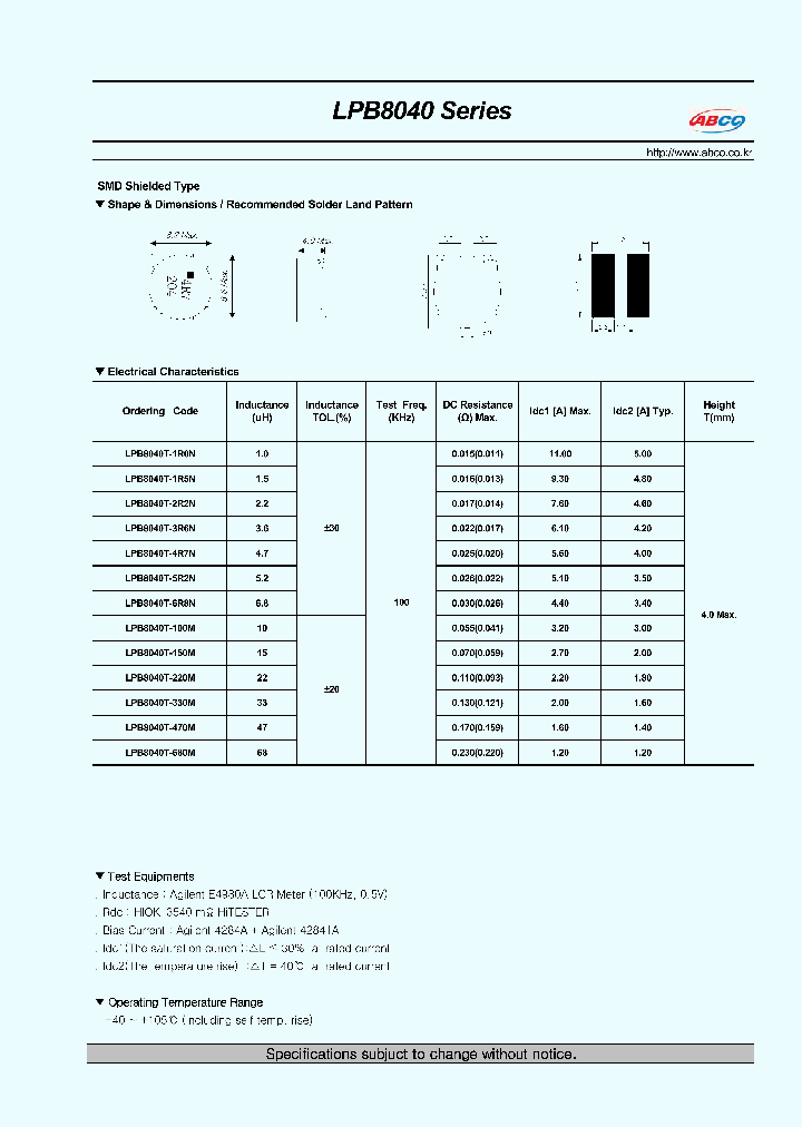 LPB8040T-5R2N_6353471.PDF Datasheet