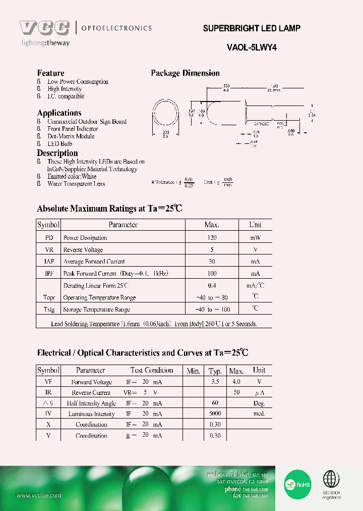 VAOL-5LWY4_6353641.PDF Datasheet