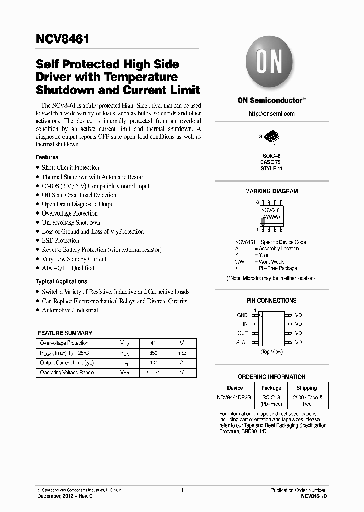 NCV8461_6354456.PDF Datasheet