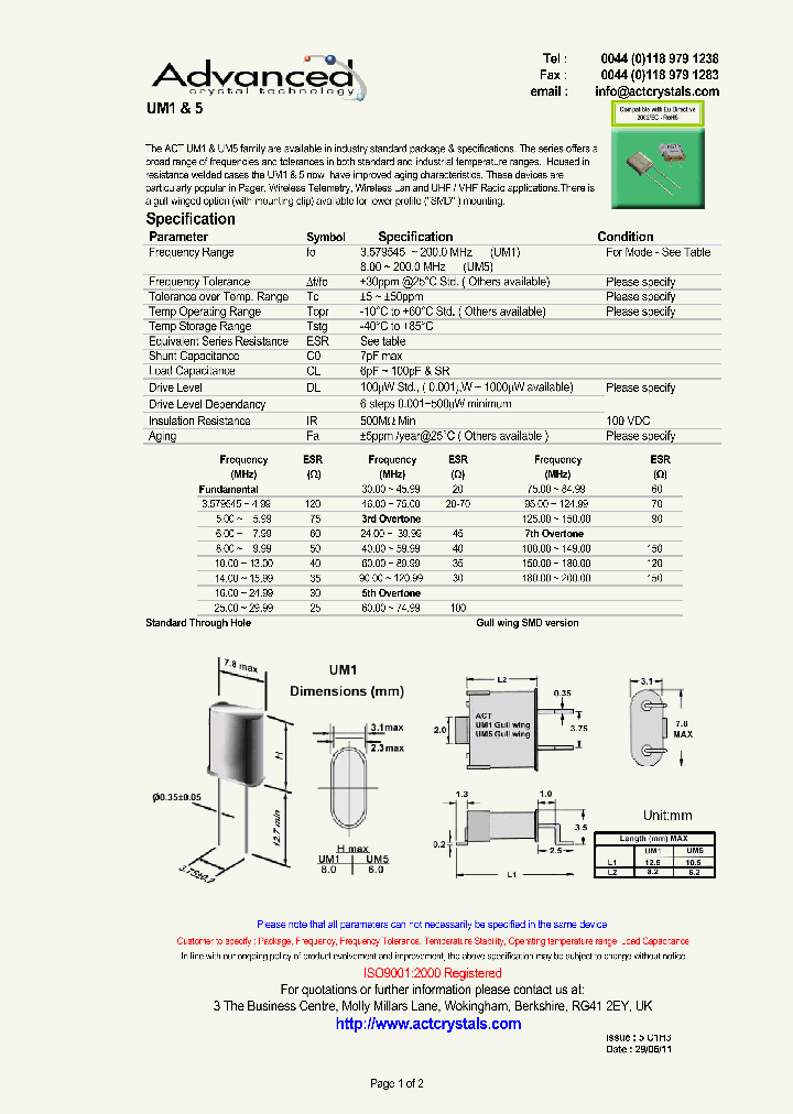 ACTUM5SMDGULLWING_6355337.PDF Datasheet