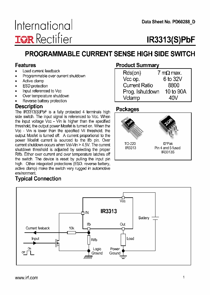 IR3313STRLPBF_6359673.PDF Datasheet