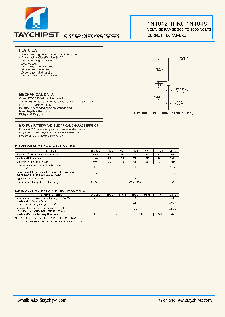 1N4942_6362307.PDF Datasheet