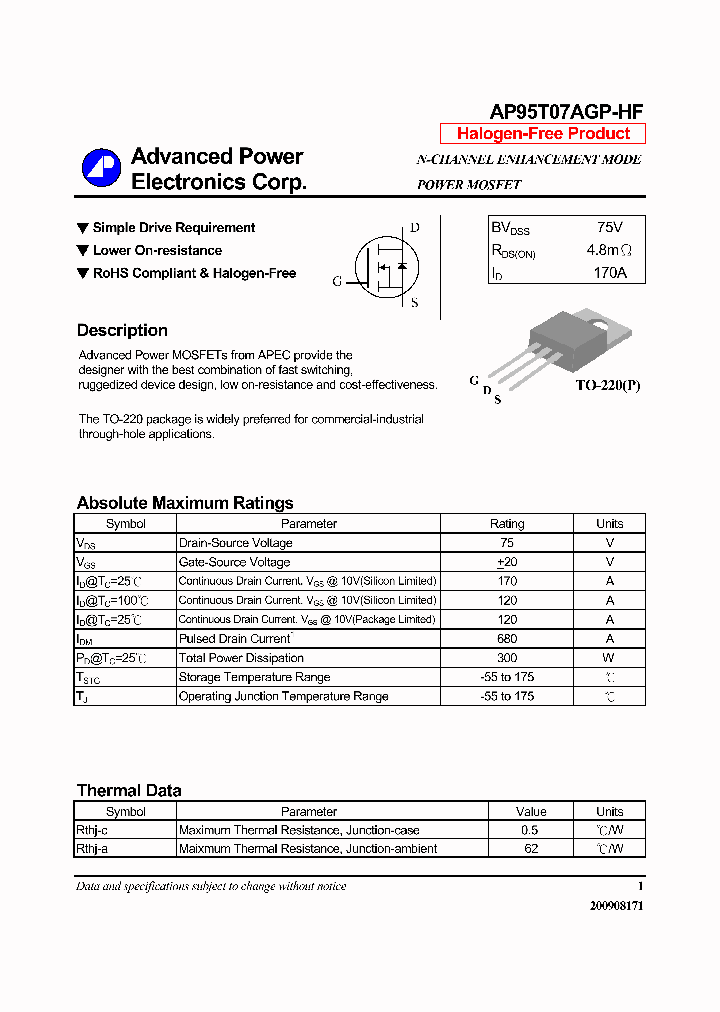 AP95T07AGP-HF_6364324.PDF Datasheet