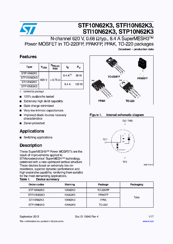 STI10N62K3_6364963.PDF Datasheet