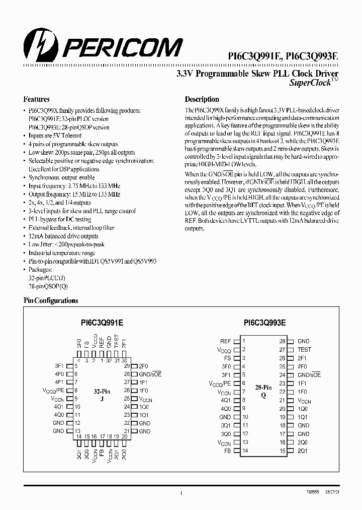 PI6C3Q991E_6367971.PDF Datasheet