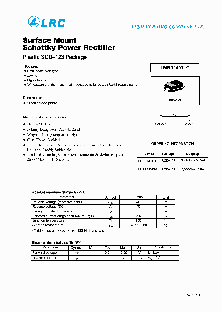 LMBR140T1G_6370256.PDF Datasheet