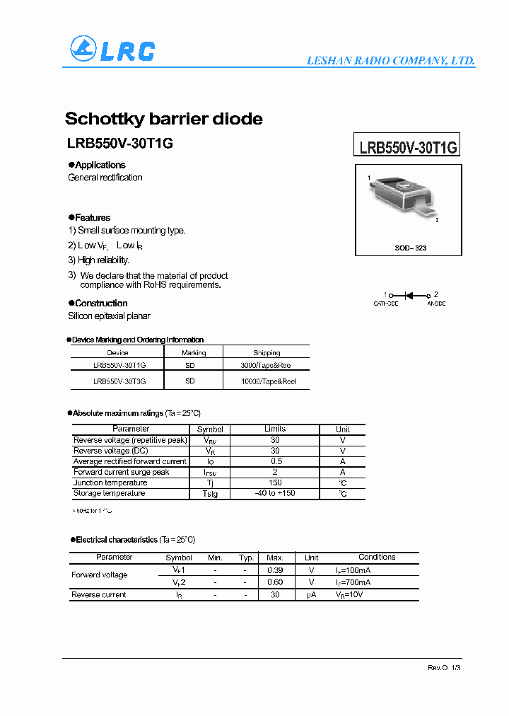 LRB550V-30T1G_6370555.PDF Datasheet