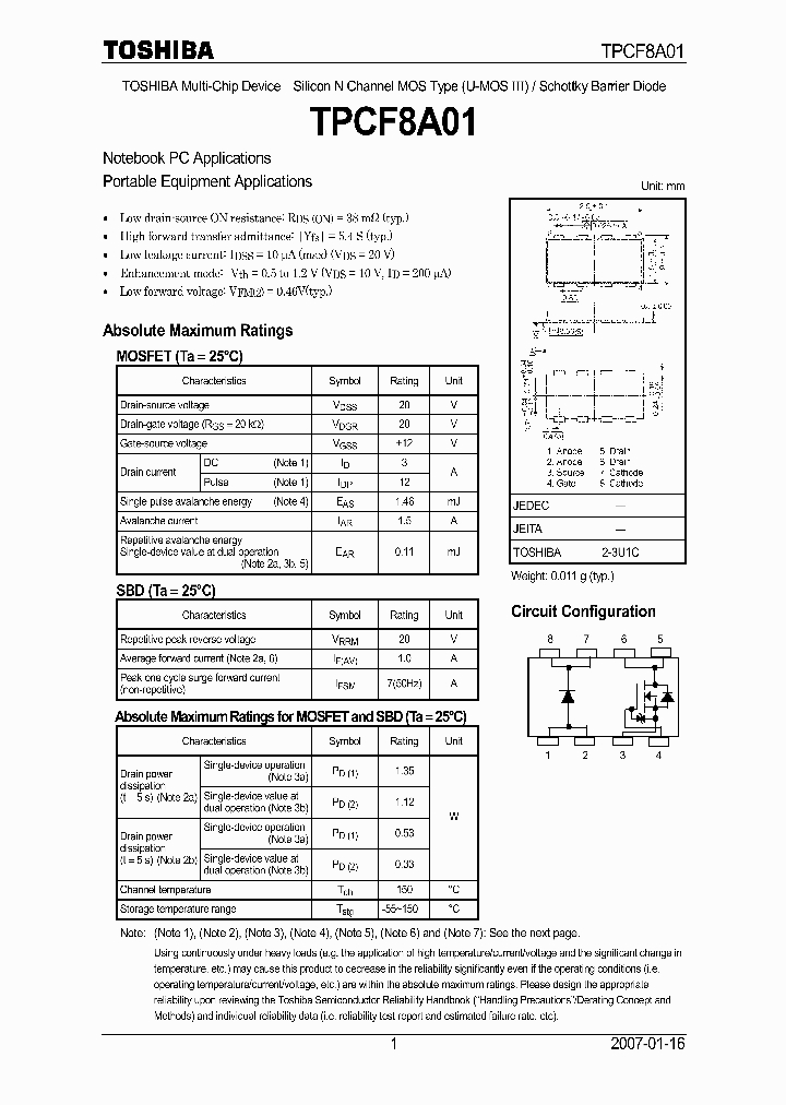 TPCF8A01_6377474.PDF Datasheet