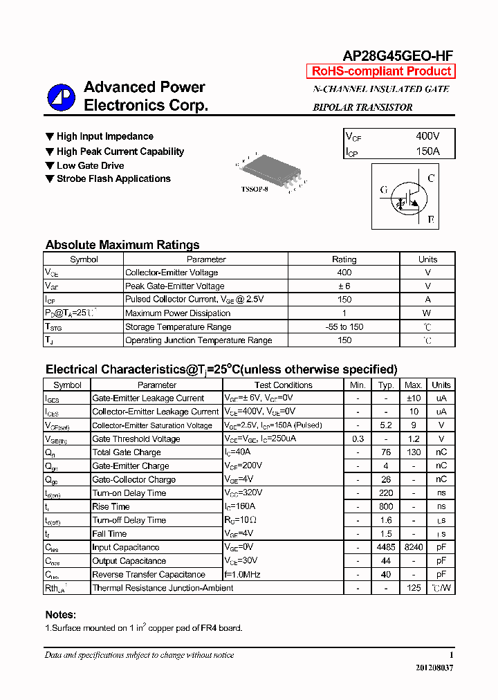 AP28G45GEO-HF_6377451.PDF Datasheet