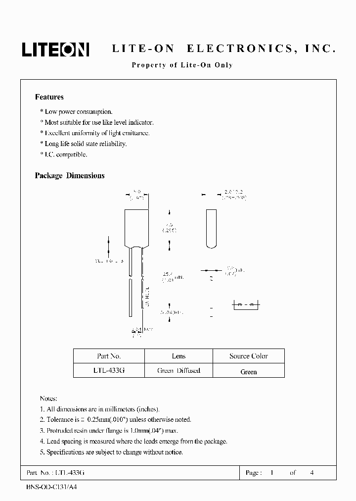 LTL-433G_6381133.PDF Datasheet