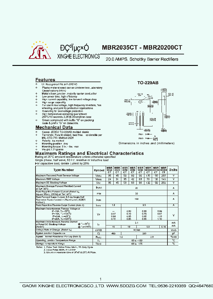 MBR2060CT_6380722.PDF Datasheet