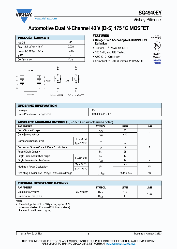 SQ4940EY_6378938.PDF Datasheet