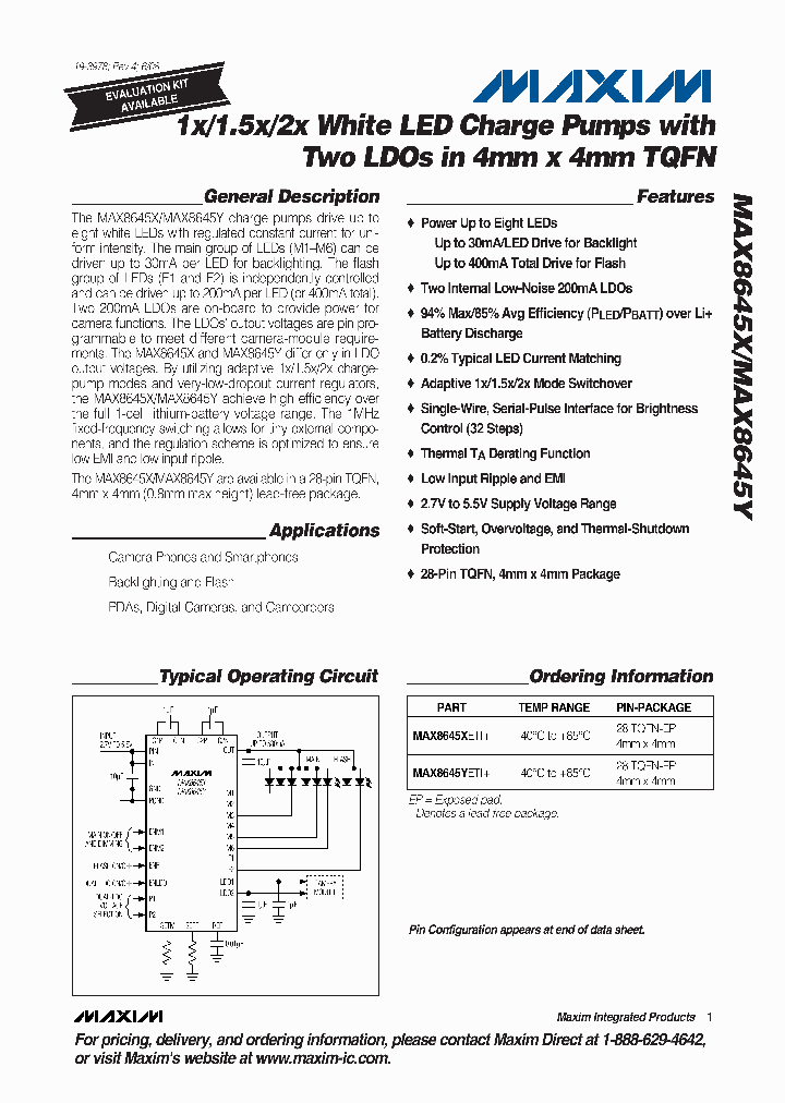 MAX8645YETI_6384062.PDF Datasheet