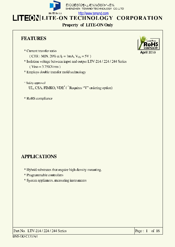 LTV-214_6384541.PDF Datasheet