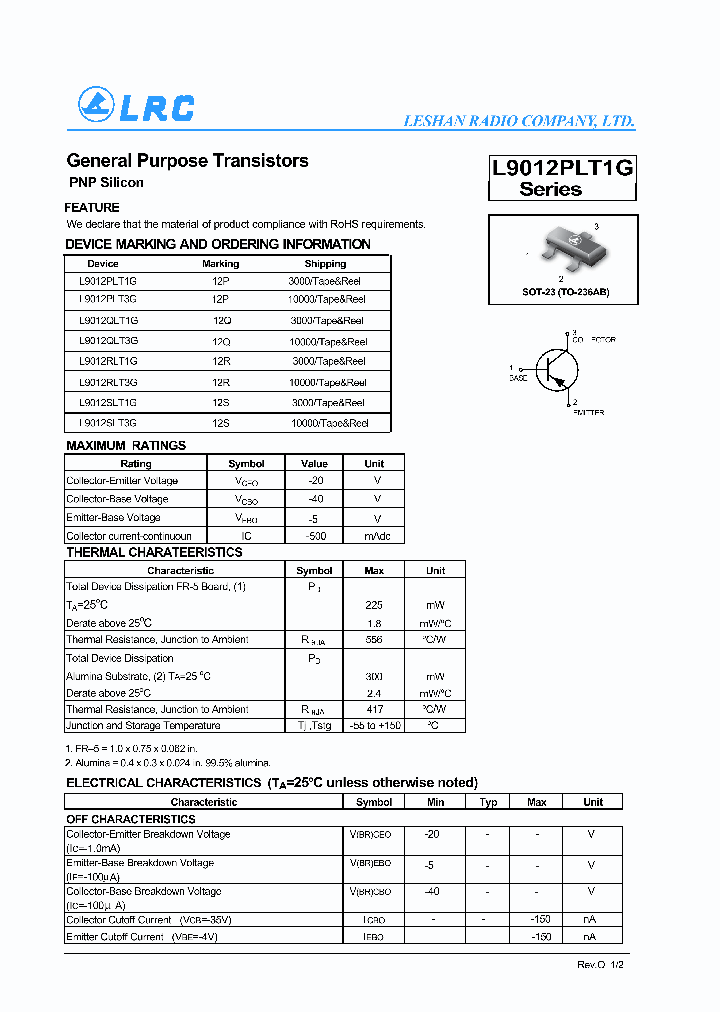 L9012SLT1G_6385732.PDF Datasheet